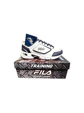 NWT Fila Decimus 7 Men’s Training Shoes White/Navy Size 9 w/ Box NWT